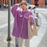 出货中M172P165K2482022冬装百搭羊羔毛宽松外套，女装皮草，浙宝088