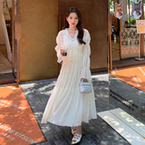 现货M637P115K1682024春秋装长款高品质中长款连衣裙，女装连衣裙，浙宝088