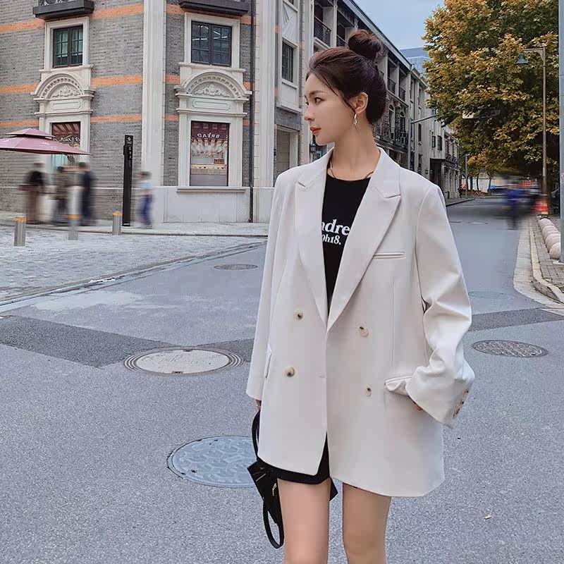 现货X1071P110K1682022春秋装新款双排扣小西装外套2色，女装西装，浙宝088