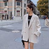 现货X1071P110K1682022春秋装新款双排扣小西装外套2色，女装西装，浙宝088