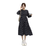 现货M669P105K1582024春秋装长款高品质中长款碎花连衣裙，女装连衣裙，浙宝088