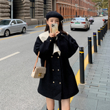 出货M206P175K2682022冬装新款小香风毛呢中长款外套，女装毛呢外套，浙宝088