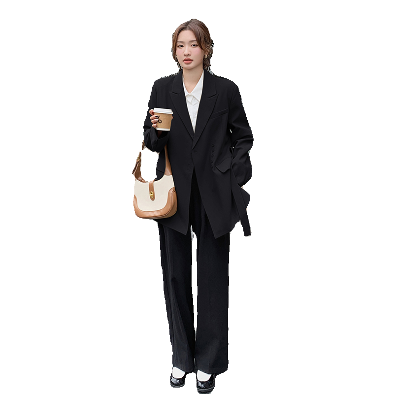 现货M632P110K1682024春秋装新款单排扣收腰小西装外套,女装西装,浙宝088