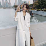 外套女女神显瘦风衣女装秋季春季宽松型中长款立领春秋气质长袖，女装西装，浙宝088