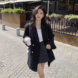 韩系黑色西装外套女春秋2025新款质感高级复古小香风宽松上衣西服，女装西装，浙宝088