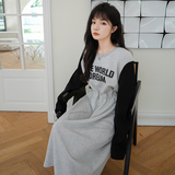 现货M139P130K1882022秋装新款撞色卫衣连衣裙，女装连衣裙，浙宝088