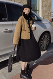 出货M211p165K2582022冬装新款撞色菱格服短外套，女装棉衣/棉服，浙宝088