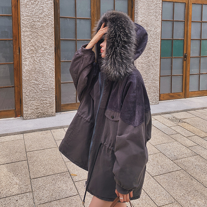 现货X901P185K268 2021冬装新款羊羔毛派克服外套大衣4色主推图片