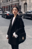现货可代发X81P110K168条纹里布秋冬装新款黑色毛呢外套加棉，女装毛呢外套，浙宝088