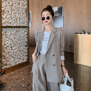 流行西装套装女春秋新款两件套网红爆款轻熟洋气减龄小个子高级感图片