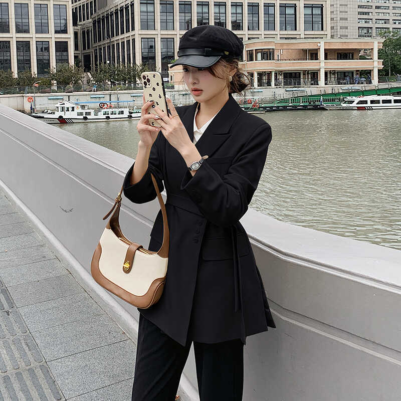 现货M632P110K1682024春秋装新款单排扣收腰小西装外套,女装西装,浙宝088