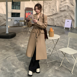 现货M065P135K1992022新款小西装过膝超长款单排扣外套2色，女装风衣，浙宝088