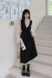 出货中M157P115K1682022秋装新款假两件拼接撞色连衣裙，女装连衣裙，浙宝088