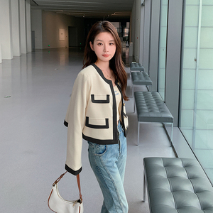 现货M630P125K178 2024春秋装新款撞色小香风外套女图片