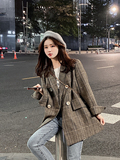 现货X151P105K168新款2021格子小西装外套，女装西装，浙宝088