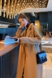双面羊绒大衣女中长款2024年冬季新款韩版气质时尚赫本风毛呢外套，女装毛呢外套，浙宝088