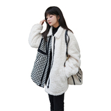 现货M191P175K268冬新款皮毛一体羊羔毛拼接外套加厚大衣，女装短外套，浙宝088