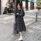 现货M669P105K1582024春秋装长款高品质中长款碎花连衣裙，女装连衣裙，浙宝088