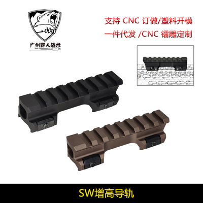 SW Picatinny Riser for Aimpoint Micro T 2 Mount 增高导轨