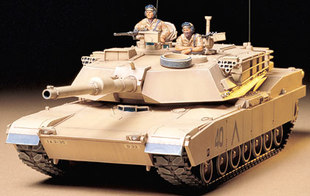 进口田宫模型 1/35 美国艾布拉姆斯M1A1主战坦克沙漠风暴 15156