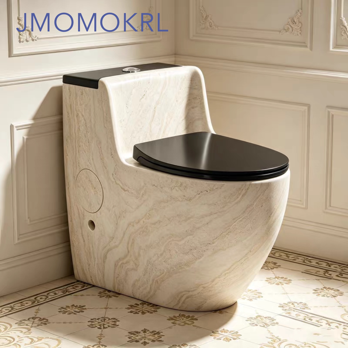 德国JMOMOKRL法式洞石纹墙排普通马桶家用创意鸡蛋形彩色坐便器