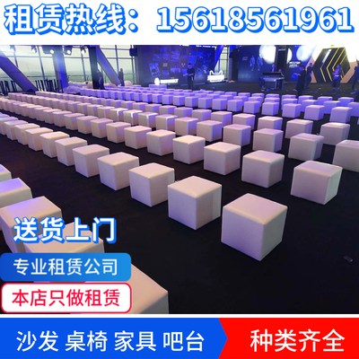 上海白色皮质演唱会典礼长条沙发