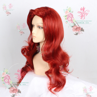 杰西卡女长卷发 动漫假发 小美人鱼公主爱丽儿赏金猎人COS假发