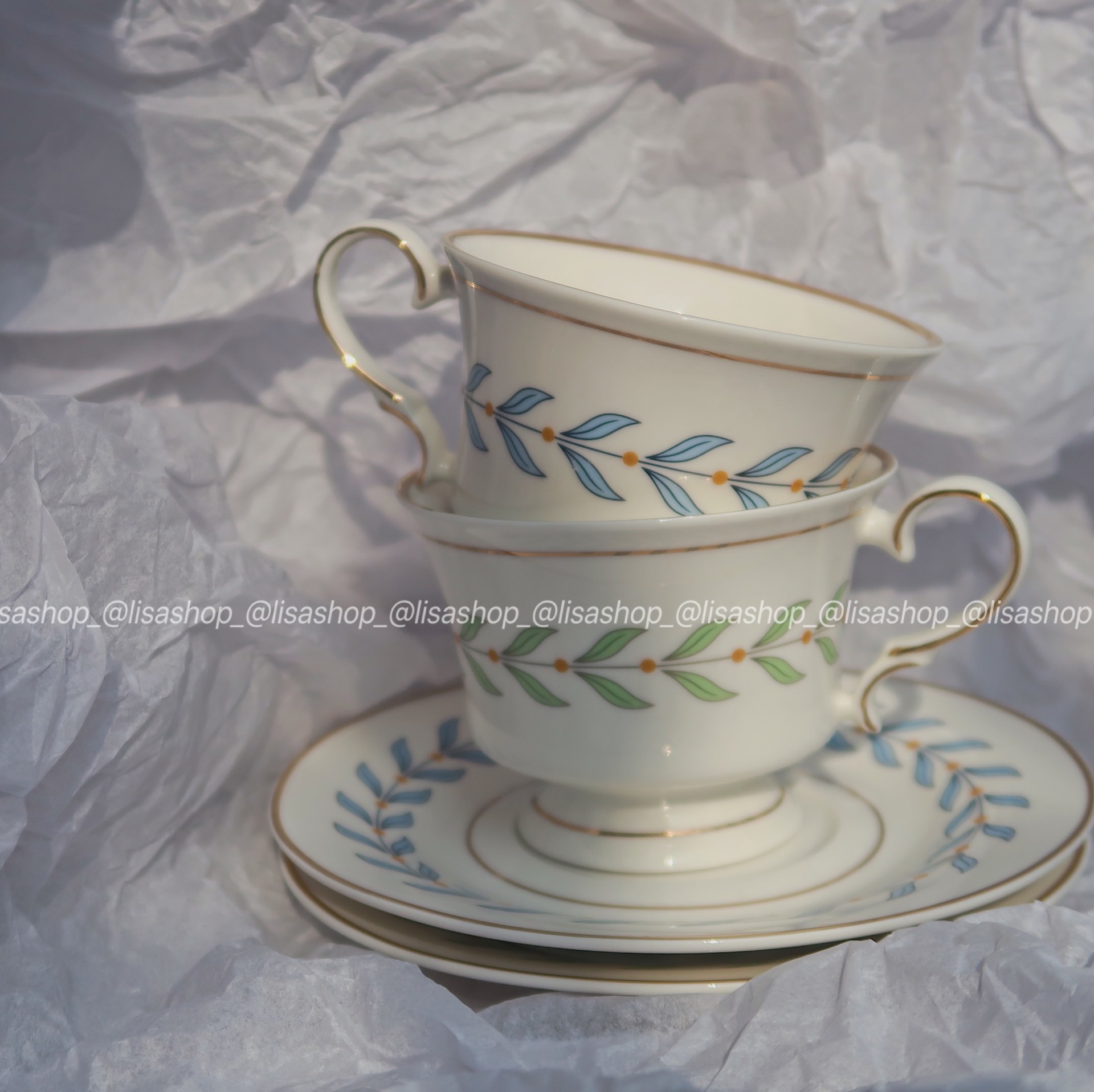 同款金边下午茶树叶盘