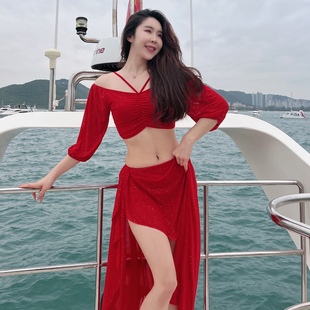 东方舞表演出练功服女团服班服2025 新款 肚皮舞法式 宫廷风裙子套装