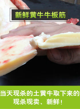 新鲜现杀牛板筋火锅食材牛背筋