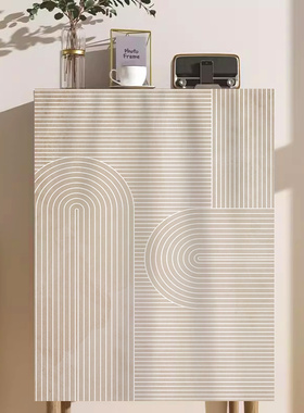 鞋柜遮挡帘衣柜门帘防尘帘魔术贴厨房橱柜遮丑帘免打孔杂物布帘子