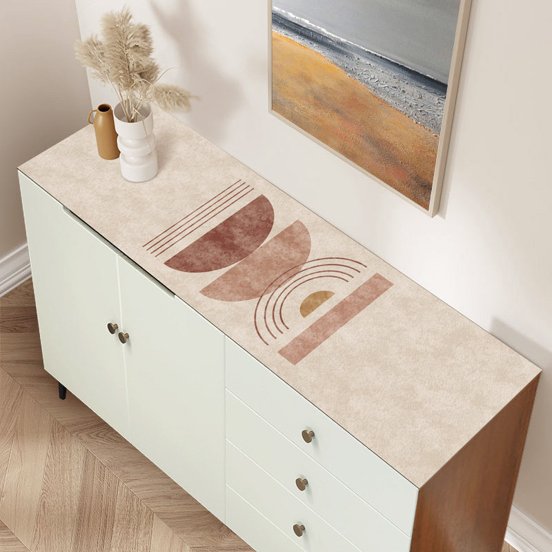 侘寂风茶几桌布鞋柜台面垫子防水防油免洗防烫皮革餐柜电视柜垫,居家布艺,桌布,淘宝优惠券,粉丝福利购,淘宝优惠卷