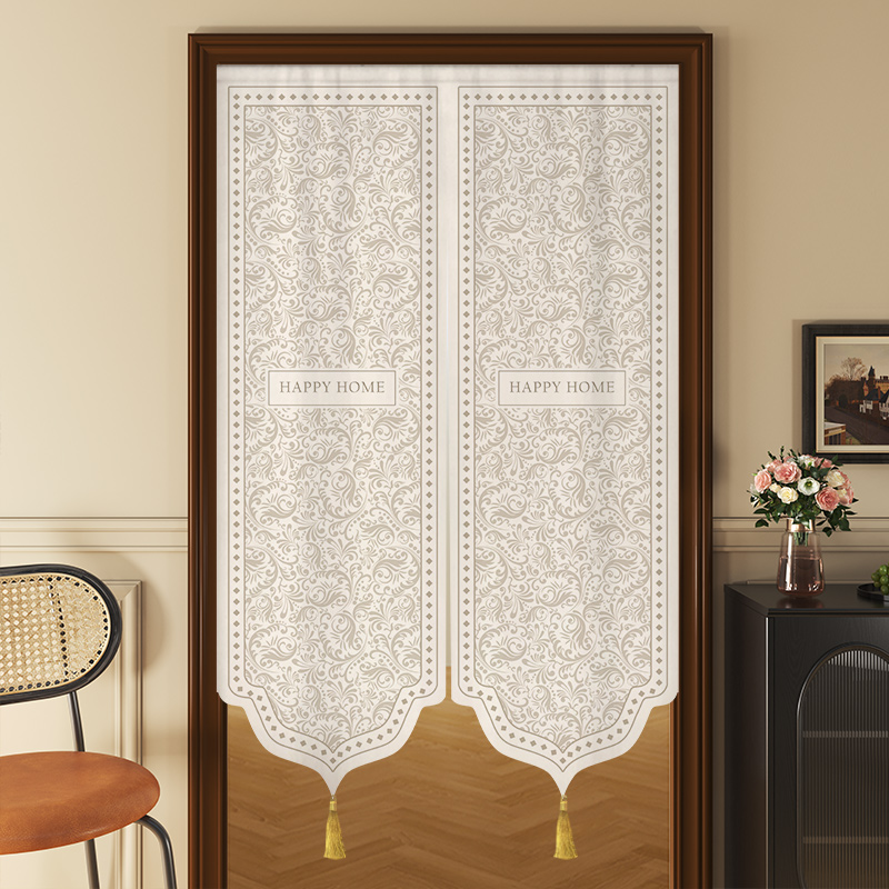 异形复古风门帘卧室遮挡帘厨房帘