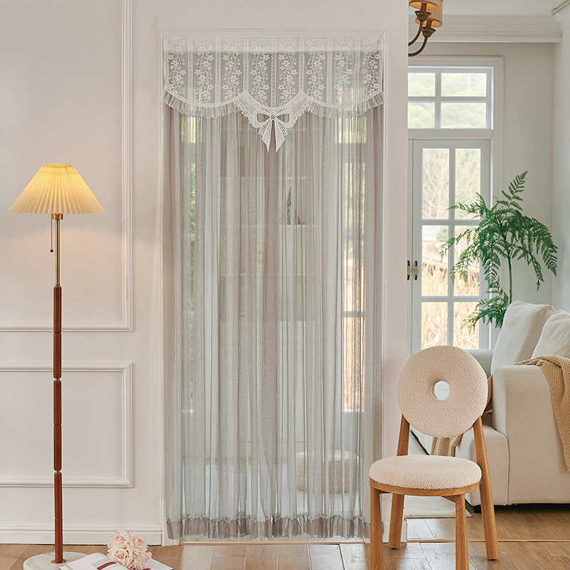 法式蕾丝门帘2024年新款家用厨房卧室防蚊隔断帘免打孔魔术贴半帘,居家布艺,门帘,淘宝优惠券,粉丝福利购,淘宝优惠卷