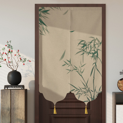 中式门帘隔断帘玄关卫生间遮挡帘