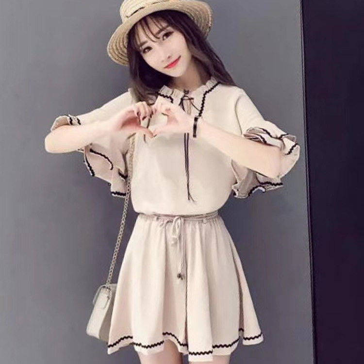 2025新款韩版宽松衣服女装时尚休闲俩件显瘦短裤套装胖mm连衣裙夏