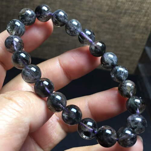 黑羽极光23手串天然水晶达碧兹