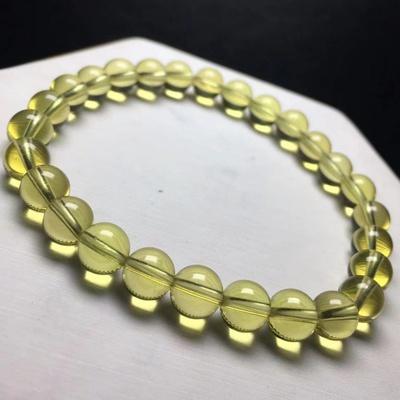 黄水晶手链citrine高净体天然