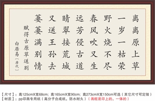离离原上草一岁一枯荣野火烧不尽春风吹又生白居易唐诗装饰字画