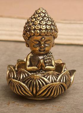 铜如来佛祖车内饰品摆件