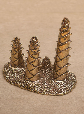 创意手把件新款书房桌面黄铜摆件茶宠创意个性礼品竹笋节节高升