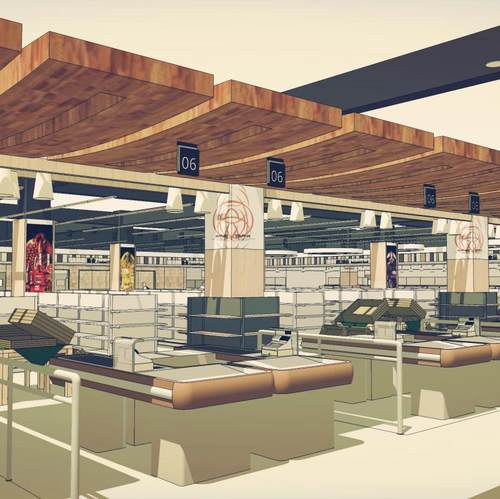 现代/超市/超级市场/supermarket/室内装修/设计方案/su模型