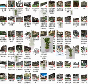 新中式欧式法式西班牙古典独栋联排叠拼山地别墅住宅建筑SU模型