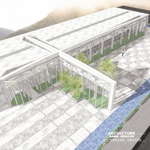 su素材西方礼拜堂婚礼国外教堂一体化清水砖建筑室内家具su模型