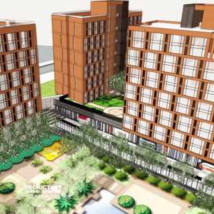 su素材社区高层商业综合体公寓住宅办公底商幕墙表皮建筑su模型