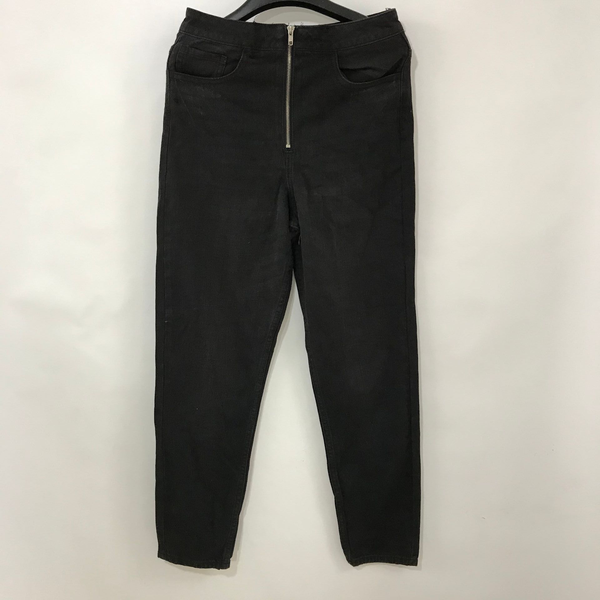 (30元3件) 【F21】 无弹力高腰牛仔裤 女  37-4-16