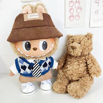 37cm拉布布公仔衣服菱形格