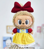 仅衣服 着替 38cm拉布布公仔衣服Labubu毛绒公仔衣服白雪公主套装