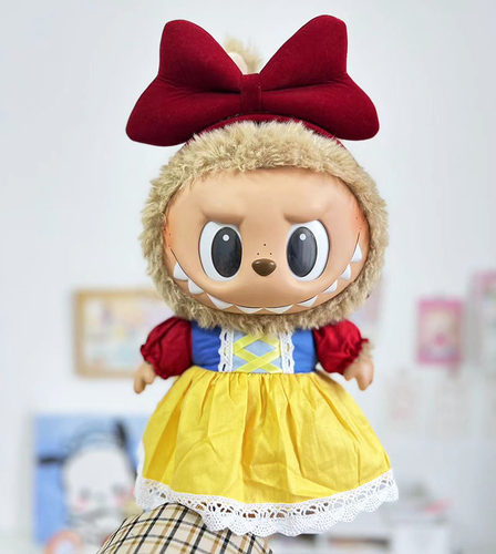 仅衣服】38cm拉布布公仔衣服Labubu毛绒公仔衣服白雪公主套装着替