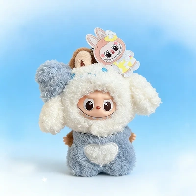 4代迷你款Labubu衣服雾蓝玉桂狗套装小鼻嘎心底密码拉布布娃衣萌